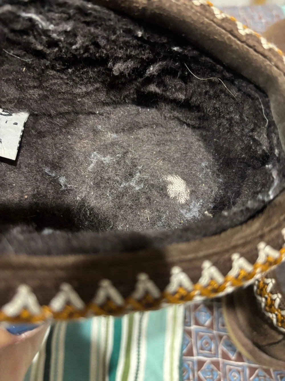 UGG Brown Suede Cozy Slip-On Slippers - Picture 5 of 6